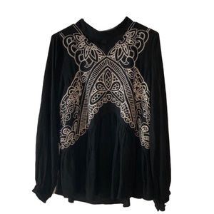 Blue Elephant Embroidered top